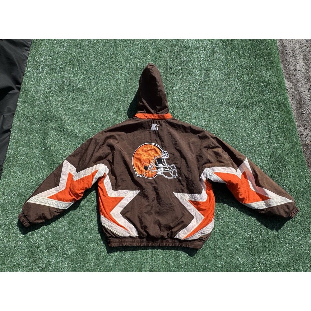 Vintage Cleveland Browns Starter Puffer Jacket L Classic Team Collection NFL 90s